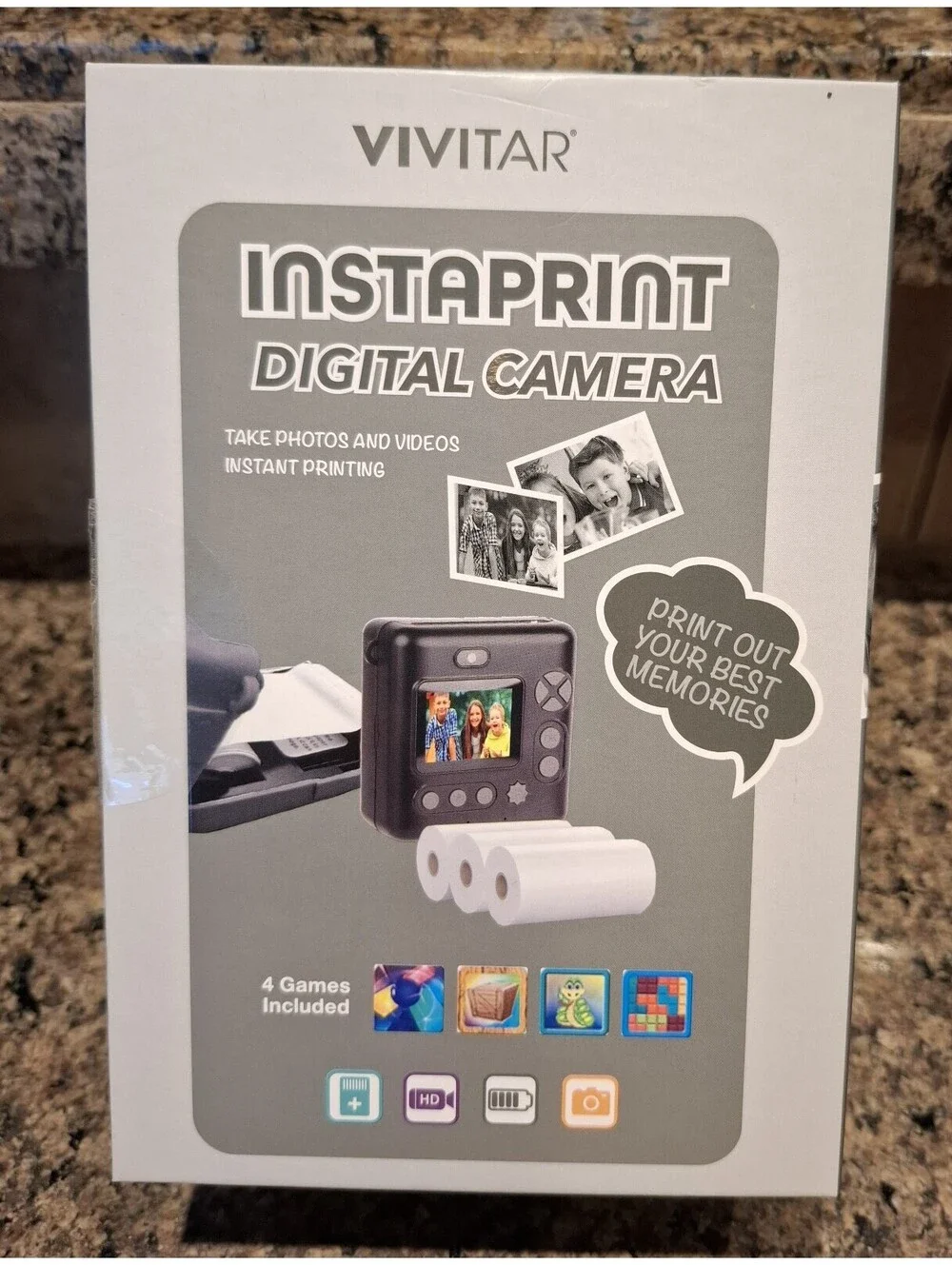 NEW Vivitar Instaprint Gray Digital Camera